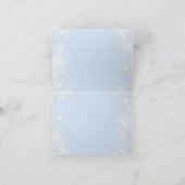 Blue Snowflake Boy Baby Dusche Danke (Innenseite)