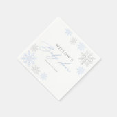 Blue Snowflake Boy Baby Dusche Serviette (Ecke)