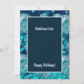 Blue Snowflake Bubbles Feiertag Einladung (Rückseite)