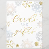 Blue Snowflake Cards & Gifts Zeichen (Vorderseite)