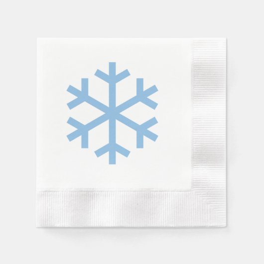 Blue Snowflake Christmas Napkin Serviette (Vorderseite)