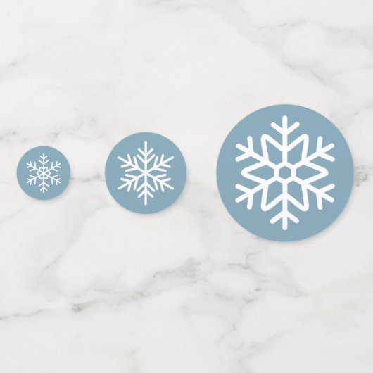 Blue Snowflake Confetti Konfetti (Vorderseiten)
