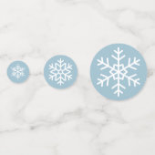 Blue Snowflake Confetti Konfetti (Rückseiten)