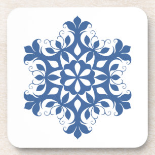 Blue Snowflake Cork Untersetzer Set