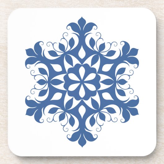 Blue Snowflake Cork Untersetzer Set (Vorderseite)