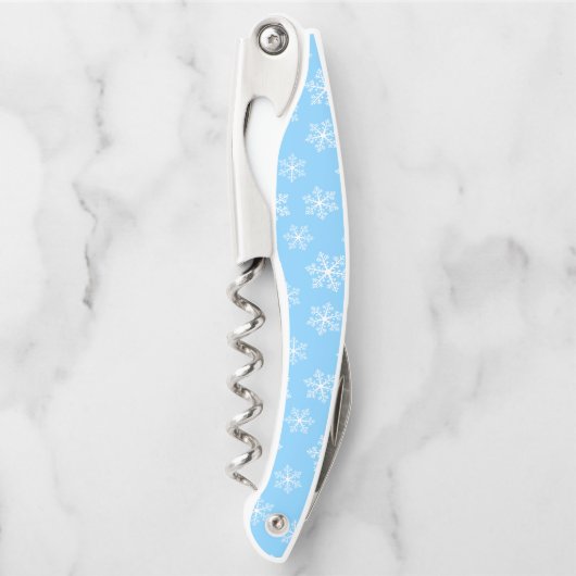 Blue Snowflake Corkschraube Kellnermesser (Vorderseite)