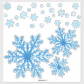 Blue Snowflake Craft Vinyl Sticker (Blatt)