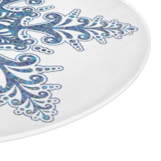 Blue Snowflake Cutting Board Schneidebrett (Ecke)