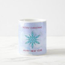 Blue Snowflake & Diamonds