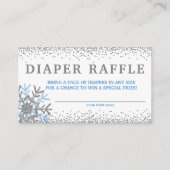 Blue Snowflake Diaper Raffelkarten Begleitkarte (Vorderseite)