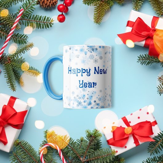 Blue Snowflake Eis Coffee Tasse