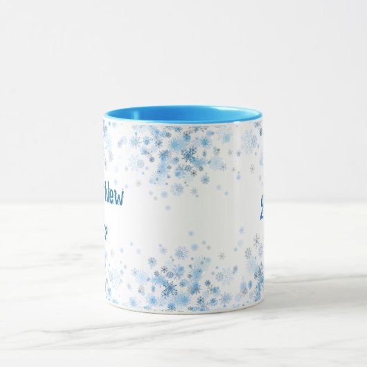 Blue Snowflake Eis Coffee Tasse (Zentrum)