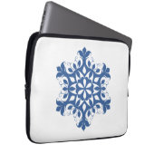 Blue Snowflake Electronics Bag Laptopschutzhülle (Vorne Rechts)
