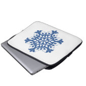 Blue Snowflake Electronics Bag Laptopschutzhülle (Vorne Knopf)