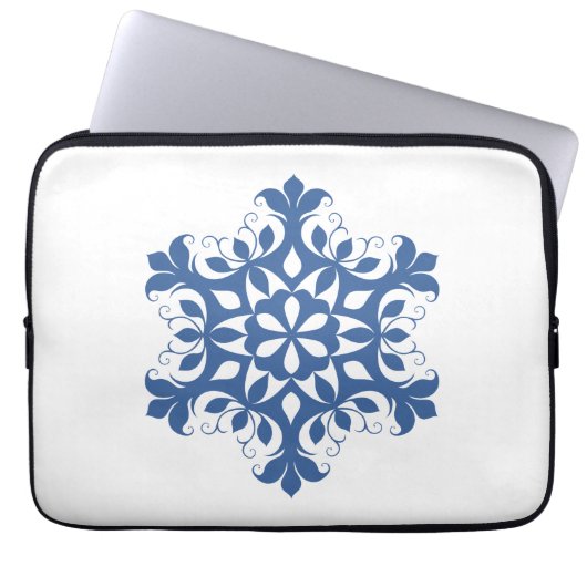 Blue Snowflake Electronics Bag Laptopschutzhülle (Vorderseite)