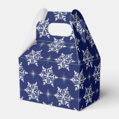 Blue Snowflake Favor Box Geschenkschachtel (Rückseite)