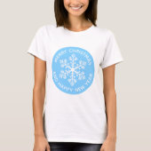 Blue Snowflake Festivals T - Shirt (Vorderseite)