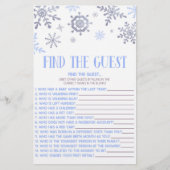 Blue Snowflake findet das Guest Baby Showspiel Briefpapier (Vorderseite)