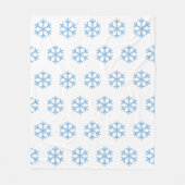 Blue Snowflake Fleece Blanket (Vorderseite)