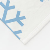Blue Snowflake Fleece Blanket (Ecke)