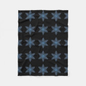 Blue Snowflake Fleece Blanket (Vorderseite)