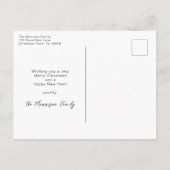 Blue Snowflake Foto Christmas Postcard Feiertagspostkarte (Rückseite)