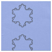 Blue Snowflake - Fraktal Image Stoff (Nahaufnahme)