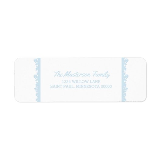 Blue Snowflake Frame Urlaub (Vorne)