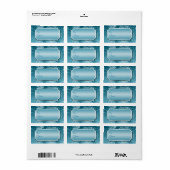Blue-Snowflake-Geschenk-Tag Adressaufkleber (Vorne)
