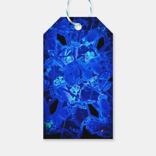Blue-Snowflake-Geschenk-Tag Geschenkanhänger (Vorderseite)