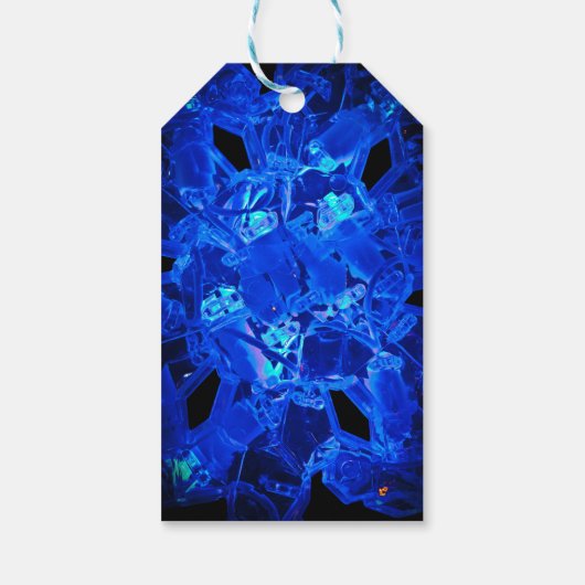 Blue-Snowflake-Geschenk-Tag Geschenkanhänger (Rückseite)