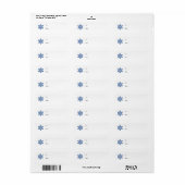 Blue Snowflake-Geschenketikett (Vorne)