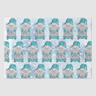 Blue Snowflake Gnome Seidenpapier