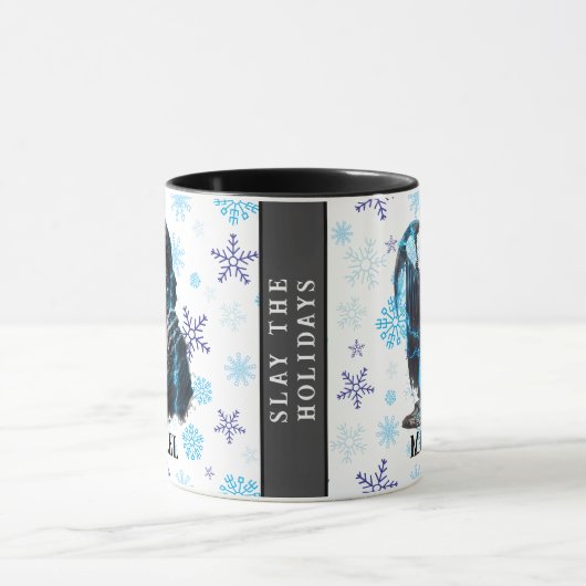 Blue Snowflake Grill Sensenmann Sonniger Horror We Tasse (Zentrum)