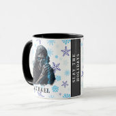 Blue Snowflake Grill Sensenmann Sonniger Horror We Tasse (Vorderseite Links)