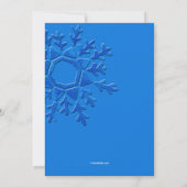 Blue Snowflake Hanukkah Party Einladung (Rückseite)