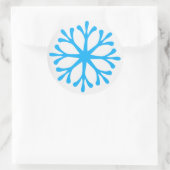 Blue Snowflake Holiday Labels/Stickers Runder Aufkleber (Tasche)