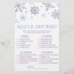 Blue Snowflake in Your Phone Baby Shooting Game Briefpapier
