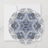 Blue Snowflake Kaleidoskop Design Einladung (Vorderseite)