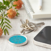 Blue Snowflake Keyring Schlüsselanhänger (Seite)