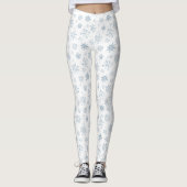 Blue Snowflake Leggings (Vorderseite)