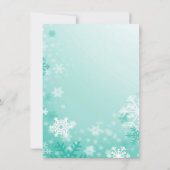 Blue Snowflake & Light Christmas Party Einladung (Rückseite)