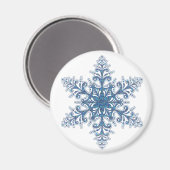 Blue Snowflake Magnet (Vorderseite/Rückseite)