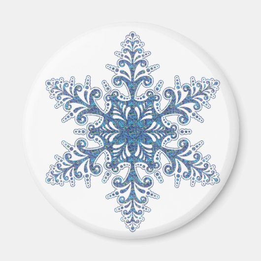 Blue Snowflake Magnet (Vorne)