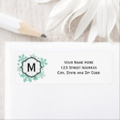 Blue Snowflake Monogram Address Labels (Insitu)
