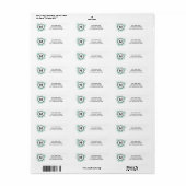 Blue Snowflake Monogram Address Labels (Vorne)