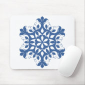 Blue Snowflake Mousepad (Mit Mouse)