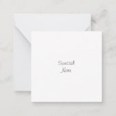 Blue Snowflake Note Card Mitteilungskarte (Rückseite)