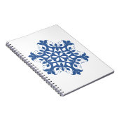 Blue Snowflake Notebook Notizblock (Rechte Seite)