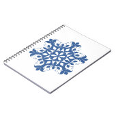 Blue Snowflake Notebook Notizblock (Linke Seite)